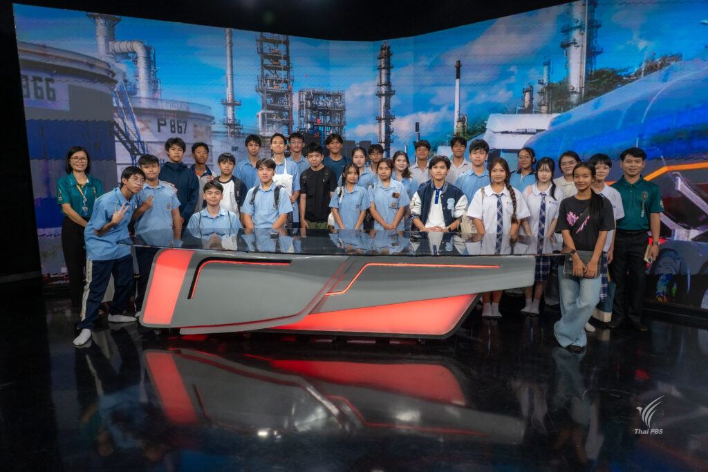 นักเรียนสารสาสน์วิเทศร่มเกล้า ศึกษาดูงานไทยพีบีเอส เรียนรู้เบื้องหลังสื่อและนวัตกรรม AI