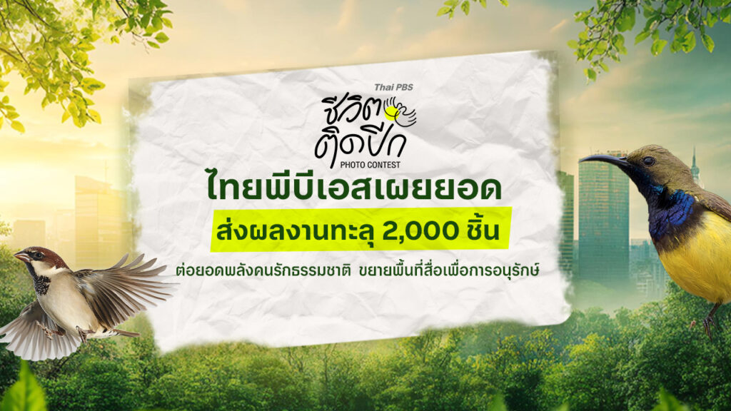 “ชีวิตติดปีก” แรงไม่หยุด! ไทยพีบีเอสเผยยอดส่งผลงานทะลุ 2,000 ชิ้น ต่อยอดพลังคนรักธรรมชาติ