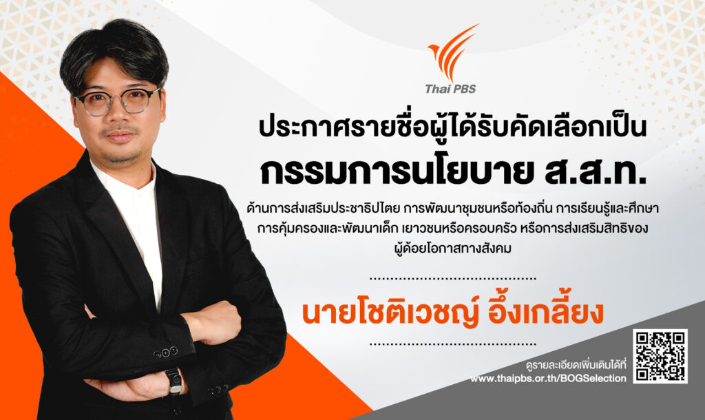 ประกาศรายชื่อผู้ผ่านการคัดเลือกเป็นกรรมการนโยบาย ส.ส.ท. จำนวน 1 คน