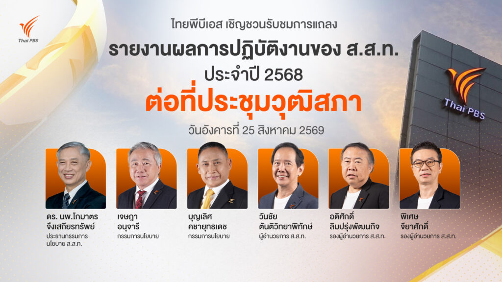 ไทยพีบีเอส รายงานผลการปฏิบัติงาน ประจำปี 2568 ต่อวุฒิสภา